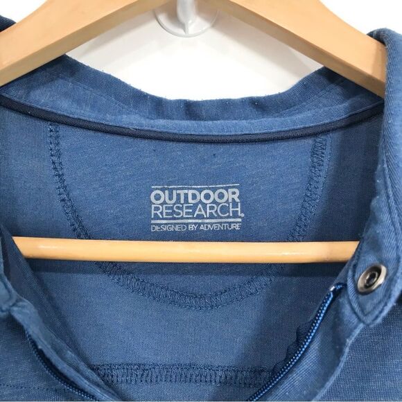 Outdoor Research Blue Quarter Zip Lightweight Performance Dri Release Polo Shirt - Picture 11 of 16